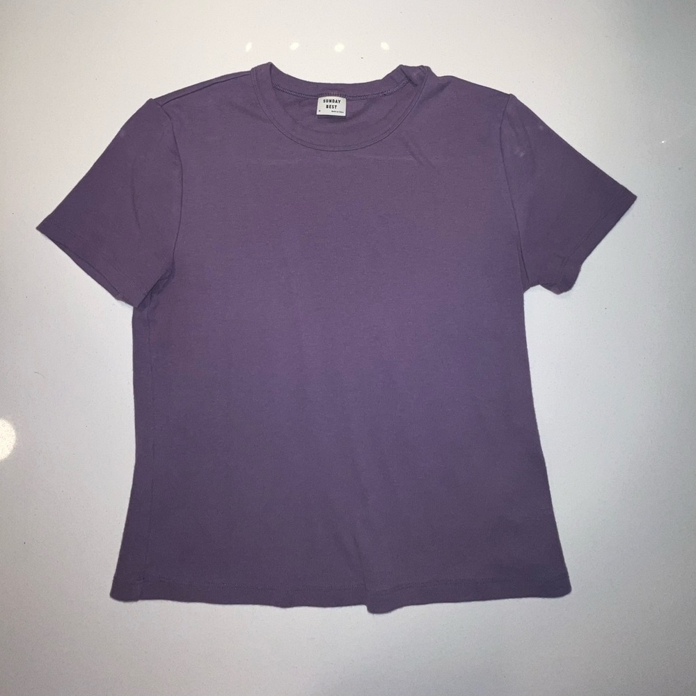 Sunday Best Aritzia Purple Baby Tee